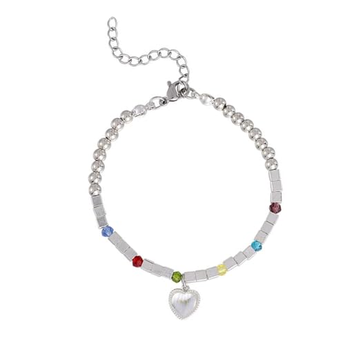 SELVFZ 1/2x Zierliche Herzkette Mit Mondsteinperlen Auffällige Süße Perlen Herz Halskette Halskette Armbänder Frauen Schmuck SELVFZ 1/2x Zierliche Herzkette Mit Mondsteinperlen Auffällige Süße Perlen Herz Halskette Halskette Armbänder Frauen Schmuck von SELVFZ