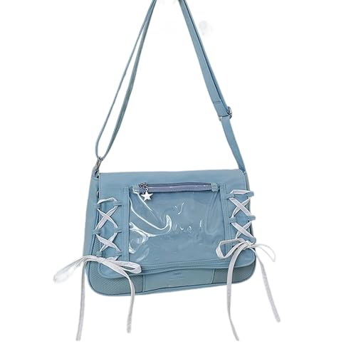 SELVFZ 1. Japaner Inspiriert Clear Crossbody Bag Mit Abnehmbaren Bandbögen Multipocket Für Cosplay & Travel Transparent Bag Mit Mehreren Fächern von SELVFZ