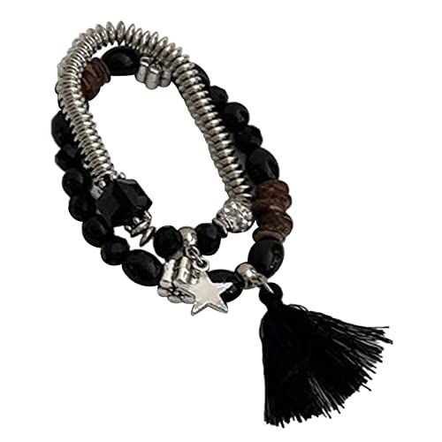 SELVFZ 2 PCs Fashion Star Paar Armbänder Multilayer Bangle Fashion Paar Armband Schmuck Elastic Armband Geburtstagsgeschenk Mehrschichtige Elastische Armbänder Für Mädchen Jungen Teenager von SELVFZ