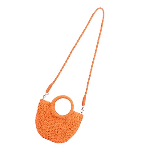 SELVFZ 2025 Frühling Modische Crossbody Tasche Strohbeutel Mit Kordelschließung Schulterbetrieb Gelegenheitshandtasche Für Frauen Mädchen Tägliche Einkaufstasche von SELVFZ