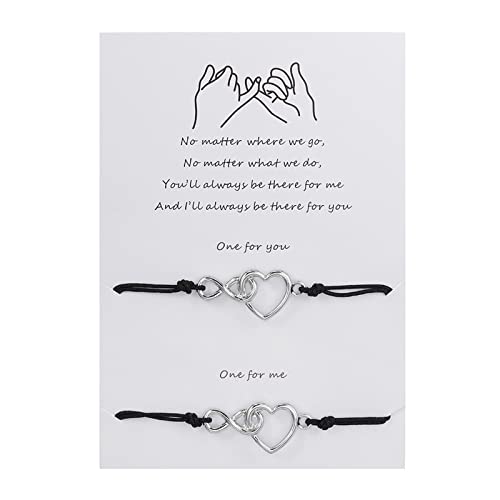 SELVFZ 2pcs/Set Matching Bracelets Herz Für Charm Handseil Für Paare Tochter Verstellbares Kabel Aussagekräftige Geschenke Verstellbare Armbänder Für Frauen Männer SELVFZ 2pcs/Set Matching Bracelets Herz Für Charm Handseil Für Paare Tochter Verstellbares Kabel Aussagekräftige Geschenke Verstellbare Armbänder Für Frauen Männer von SELVFZ