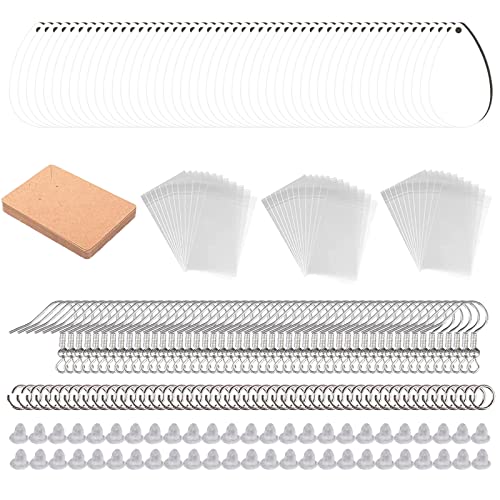 SELVFZ 50x Sublimation Drucken Ohrring Unvollendete Tränen Wärmeübertragung Ohrring Anhänger Mit Ohrringhaken Sprungring Wärmeübertragung Ohrring Rohlinge von SELVFZ