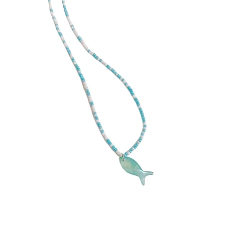 SELVFZ Antike Inspirierte Perlen Halskette Mit Muschelfischanhänger Einstellbare Länge Schlüsselbeinkette Handgemachtes Geschenk Für Ihre Leichte Perlenkette Halskette SELVFZ Antike Inspirierte Perlen Halskette Mit Muschelfischanhänger Einstellbare Länge Schlüsselbeinkette Handgemachtes Geschenk Für Ihre Leichte Perlenkette Halskette von SELVFZ