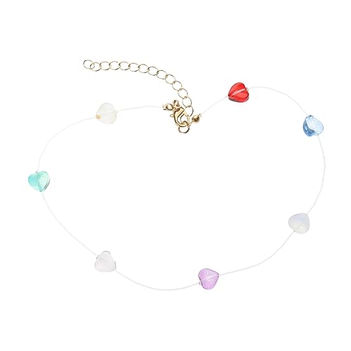 SELVFZ Auffällige Farbenfrohe Blumenherz Perlen Halskette Einzigartiger Perlen Halshöfchen Urlaubsschlüsselschlag Kette Großartiges Geschenk Frauen Juwely SELVFZ Auffällige Farbenfrohe Blumenherz Perlen Halskette Einzigartiger Perlen Halshöfchen Urlaubsschlüsselschlag Kette Großartiges Geschenk Frauen Juwely von SELVFZ