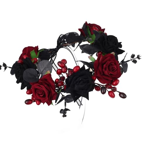 SELVFZ Blumenkronen Stirnband Cincos Des Mayoes Party Kostüm Dias Des Los Muerto Kopfstück Tag Der Deads Haarband Blumenkronen von SELVFZ