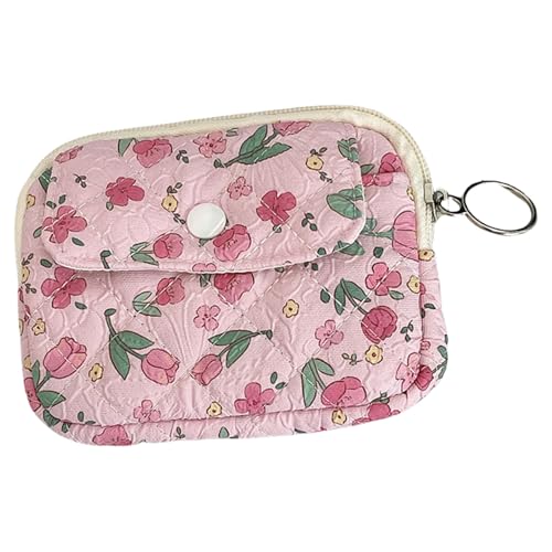 SELVFZ Blumenwechsel Geldbeutel Geldbeutelkoin Geldbörse Kleine Aufbewahrungstasche Gesteppte Brieftaschen Wechseln Sie Lippenstift Kleine Aufbewahrungsgeld Blumenbrieftasche Münze von SELVFZ