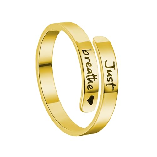 SELVFZ Buchstabenmuster Dating Ringe Verstellbarer Fingeröffnung Einzigartiger Fingerschmuck Für Party Und Tägliches Verpackungsherz Geeignet von SELVFZ