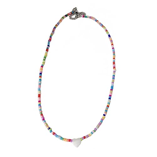 SELVFZ Bunte Perlen Liebe Halskette Verstellbar SELVFZ Bunte Perlen Liebe Halskette Verstellbar von SELVFZ