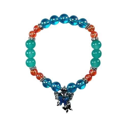 SELVFZ Buntes Kristallperlenarmband Perlen Armband Schmetterling Anhänger Handchain Accessoire Für Partys Und Alltägliche Verschleiß von SELVFZ