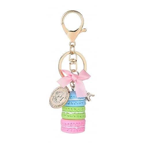 SELVFZ Buntes Macaron Effiel Tower Charme Schlüsselbund Niedlicher Anhänger Ornament Car Keyring Für Geldbeutel Beutel Rucksack Handtasche Schlüsselhalter Legierung Legierung Schlüsselbund von SELVFZ