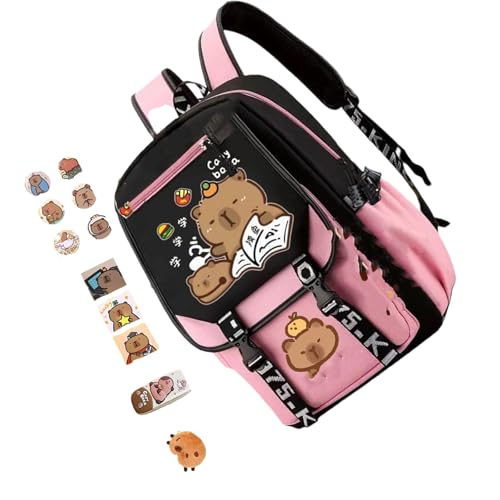 SELVFZ Capybara Rucksack Für Jungen Mädchen Reisen Lässige Laptop Leichtgewichte Wasserdichte Wanderdaypack Reisetasche Geschenke Capybara von SELVFZ