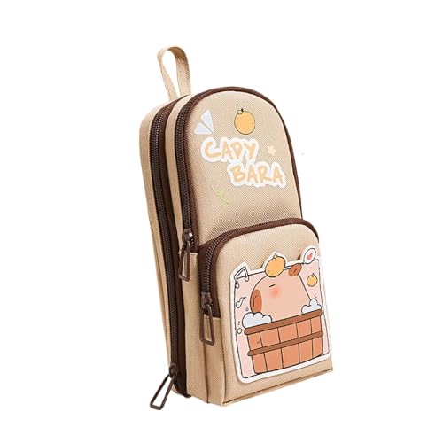 SELVFZ Cartoon Bleistiftkoffer Großer Kapazität Bleistiftbeutel Stehhalter Aufbewahrungsbeutel Reisen Make Up Bürstenhaltertasche PVC Hülle von SELVFZ