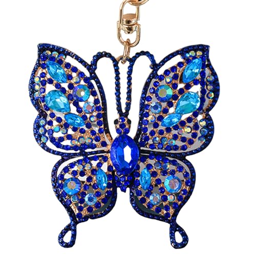 SELVFZ Crystal Butterfly Keyring Europäischer Und Amerikanischer Schlüsselbund Anhänger Kreativer Beutel Charme Hängende Dekorationen Für Rucksackschlüsselkäse Ornament von SELVFZ