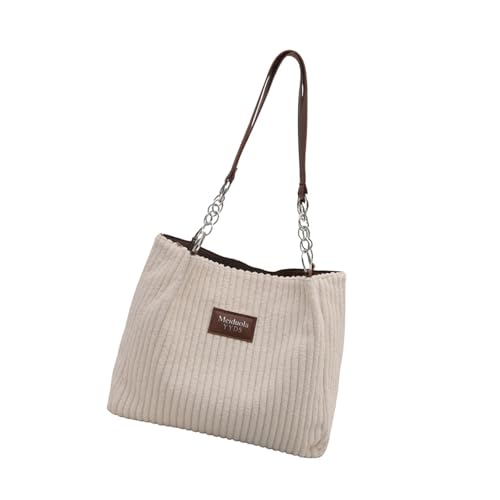 SELVFZ Damen Cord Unterarmtasche Mode Umhängetasche Große Kapazität Handtasche Für Tägliche Einkäufe Und Freizeitausflüge Modkäufer von SELVFZ