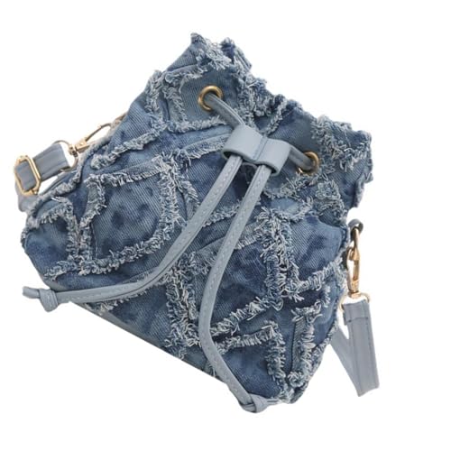 SELVFZ Denims Bucket Bags Drawschnell Crossbody Geldbörse Für Frauen Damen Hobos Trendy Umhängetasche Clutches Tasche Handtasche Denims Hobos Crossbody Für Frauen von SELVFZ