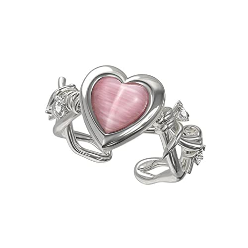 SELVFZ Dorn Herz Offener Ringe Einzigartige Unregelmäßige Paar Verstellbare Fingerring Mode Schmuck Geschenk Für Frauen Mädchen SELVFZ Dorn Herz Offener Ringe Einzigartige Unregelmäßige Paar Verstellbare Fingerring Mode Schmuck Geschenk Für Frauen Mädchen von SELVFZ