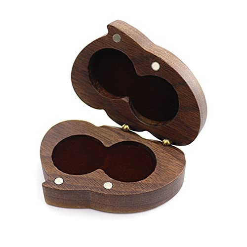 SELVFZ Double Wood Lagerhalter Herzförmige Ehering Trägerbox Für Zeremonie Verlobungsringhalter Geschenk Ehering Box Für Zeremonie von SELVFZ