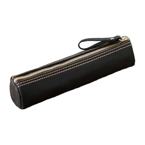 SELVFZ Echter Lederstift Reißverschluss Mehrkompartimentsethohe Für Schulbüro Reise Wichtige Lederstift Organizer von SELVFZ