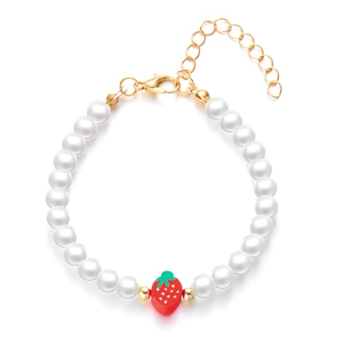 SELVFZ Einfache Erdbeerperlen Halsketten Mit Mehrschichtigen Schichten Vielseitigem Armbandzubehör Für Freizeitausflüge Und Feierlichkeiten Multilayer Halskette von SELVFZ
