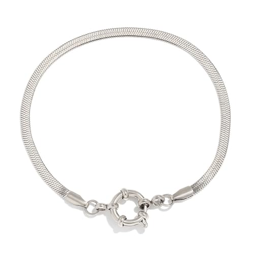 SELVFZ Einzigartige Kettenschnallen Paperklammungsarmbandhandwerk Aus Edelstahlmaterialien Für Tägliche Verschleiß Und Partys. von SELVFZ