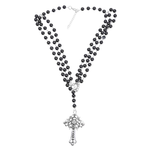 SELVFZ Einzigartige Kruzifix Anhänger Halskette Rosenkranzschlüsselkette Kette Schichtkreuz Anhänger Choker Ornamente Perlenperlen Zubehör SELVFZ Einzigartige Kruzifix Anhänger Halskette Rosenkranzschlüsselkette Kette Schichtkreuz Anhänger Choker Ornamente Perlenperlen Zubehör von SELVFZ