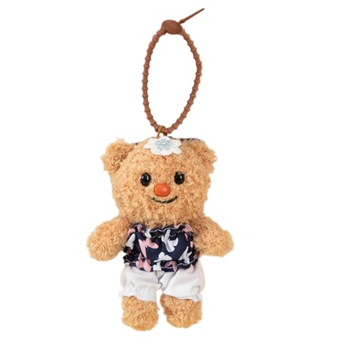 SELVFZ Einzigartiger Butterbär Plüschschlüsselhain Keyring Weichgefüllte Bärenanhänger Für Handtaschen Rucksäcke Und Geldbörse von SELVFZ
