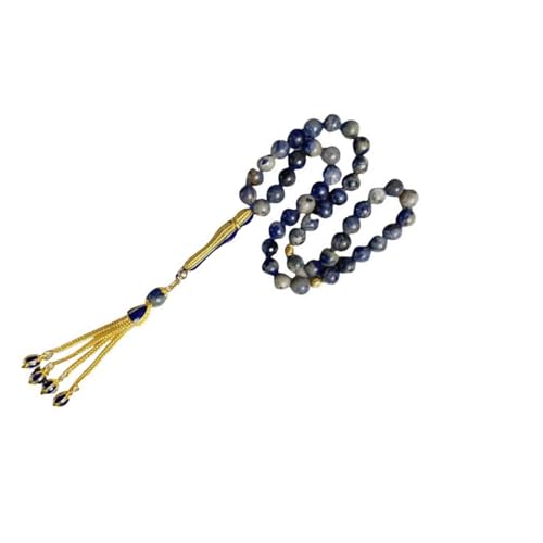 SELVFZ Elastisches Steinperlenarmband 45pcs 8mm Natürliche Perlen Komfort Passform Goldene Quasten Detailliertes Formales Vertrag Verstellbares Elastisches Stretcharmband von SELVFZ