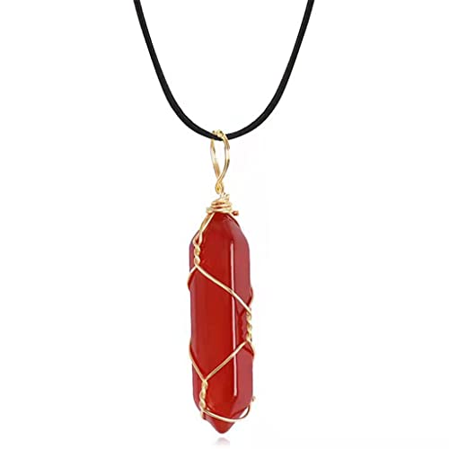 SELVFZ Elegante Hexagonale Prismen Karneian Halskette Positive Edelstein Edellier Draht Verpackungs Achat Anhänger Juwely Geschenk SELVFZ Elegante Hexagonale Prismen Karneian Halskette Positive Edelstein Edellier Draht Verpackungs Achat Anhänger Juwely Geschenk von SELVFZ