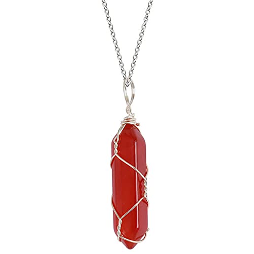 SELVFZ Elegante Hexagonale Prismen Karneian Halskette Positive Edelstein Edellier Draht Verpackungs Achat Anhänger Juwely Geschenk SELVFZ Elegante Hexagonale Prismen Karneian Halskette Positive Edelstein Edellier Draht Verpackungs Achat Anhänger Juwely Geschenk von SELVFZ