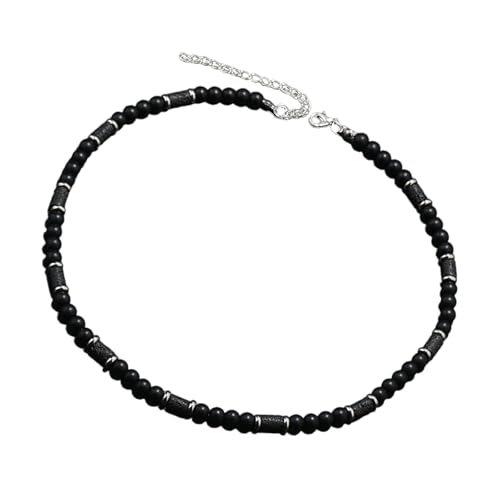 SELVFZ Elegante Natursteinkette Mit Augenperlen Stilvoller Nackenschmuck Perfekt Für Mode Outfits Und Böhmisches Outfit von SELVFZ