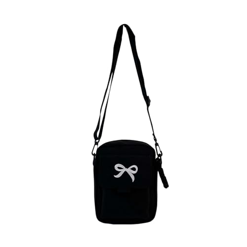 SELVFZ Elegante Nylon Umhängetasche Mit Adjusatble Gurt Bowknot Crossbody Bags Satchel Geldbörse Für Pendeln Oder Freizeitreisen Trendy Damen Tasche von SELVFZ