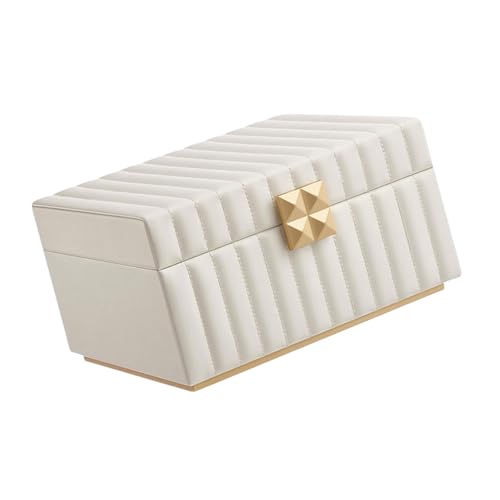 SELVFZ Elegante Schmuckschachtel Mit Gläser Und Abnehmbarem Tablett Hoch Entwickelte Juwelier Display Hülle Mehrfachabschnitt Aufbewahrungsbox von SELVFZ