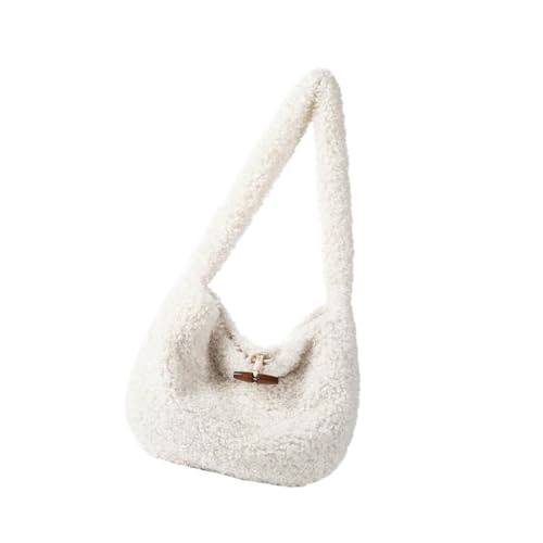 SELVFZ Elegante Umhängetasche Lässig Satchel Geldbörse Plüschhandtasche Mit Bequemem Riemen Für Tägliche Pendel Und Freizeitaktivitäten Weiche Umhängetasche von SELVFZ