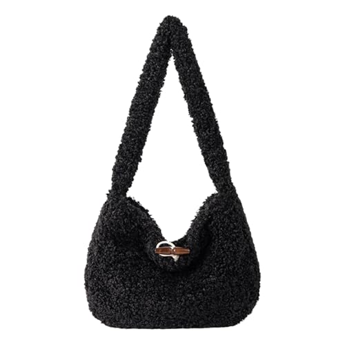 SELVFZ Elegante Umhängetasche Lässig Satchel Geldbörse Plüschhandtasche Mit Bequemem Riemen Für Tägliche Pendel Und Freizeitaktivitäten Weiche Umhängetasche von SELVFZ