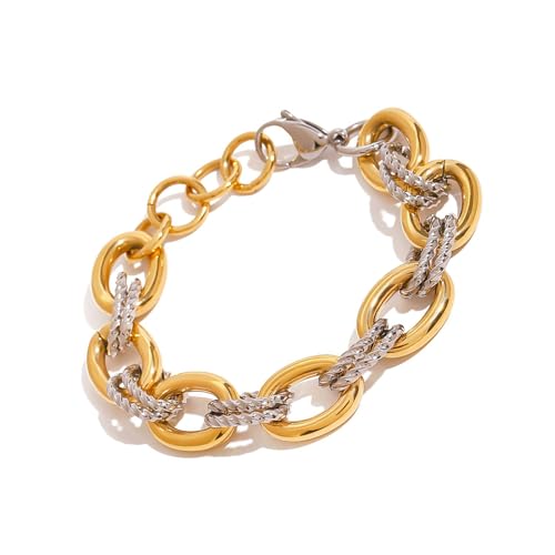 SELVFZ Elegantes 18K Gold Plattiertes Kettenarmband Mehrzweckschmuckzubehör Tragbar Für Brautjungferngeschenke Oder Party Wearing Hochzeit Schmuck von SELVFZ