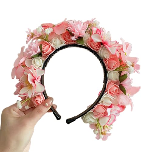 SELVFZ Ethnischer Stil Blumenhaardekoration Handgefertigtes Blumenhaarnadel Accessoire Kopfstück Für Traditionelle Kostüm Und Fotoshootings Handgefertigtes Blumenhaarstück von SELVFZ