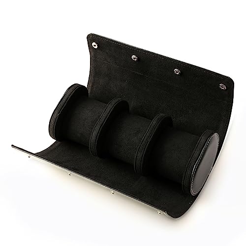SELVFZ Fashion Watch Box Frauen Männer 1/2/3 Slot Zylinder Rollhalter Armbandwatchwatch Juwely Geschenkaufbewahrung Display Showcase Hülle Tragbare Watch Box Uhren Display Hülle von SELVFZ