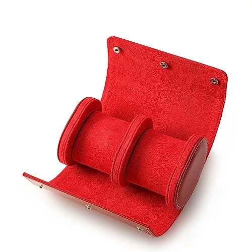SELVFZ Fashion Watch Box Frauen Männer 1/2/3 Slot Zylinder Rollhalter Armbandwatchwatch Juwely Geschenkaufbewahrung Display Showcase Hülle Tragbare Watch Box Uhren Display Hülle von SELVFZ