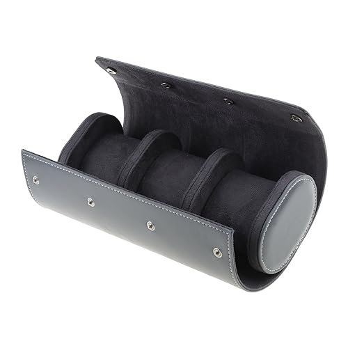 SELVFZ Fashion Watch Box Frauen Männer 1/2/3 Slot Zylinder Rollhalter Armbandwatchwatch Juwely Geschenkaufbewahrung Display Showcase Hülle Tragbare Watch Box Uhren Display Hülle von SELVFZ