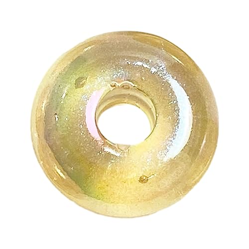 SELVFZ Flache Runde Abstandshalterperlen Acrylbolor Bunte Scheibe Lose Perlen Schmuck Handwerk Machen Perlen Anhänger Charmezubehör Große Loch Flach Runde Perlen Girl Geschenke von SELVFZ