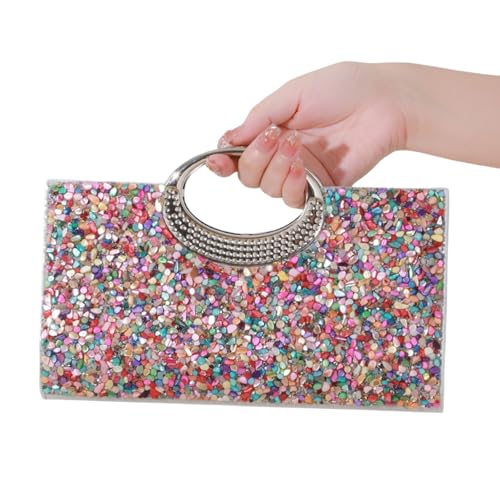 SELVFZ Frauen Klauen Geldbeutel Strassstiche Abendbeutel Kette Crossbody Tasche Trendy Schulterabendhandtasche Für Prom Frauen Kette Schulterkreuzbody Clutch Geldbörse Für Abschlussball von SELVFZ