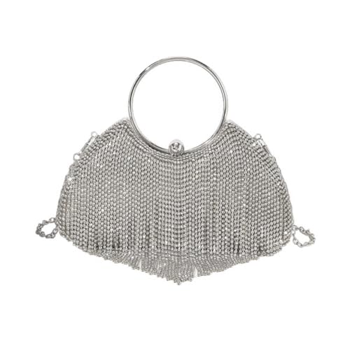 SELVFZ Frauen Quasten Umhängetasche Clutches Geldbörse Strassstasche Abendbeutel Crossbody Abend Handtasche Für Prom Frauen Bankett Quasten Schulterketten Bankett Strasssteine Strasssteine von SELVFZ