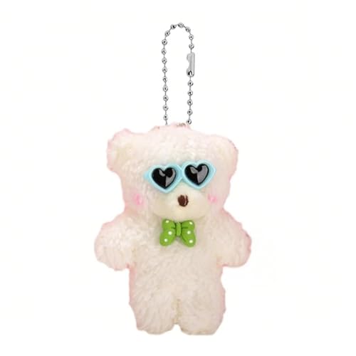 SELVFZ Furry Bärenschlüsselkäse Toy Anhänger Plüschschlüsselkette Stofftiere Schlüsselringe Vielseitige Hängeanhänger Weiche Spielzeugzubehör Accessoire von SELVFZ