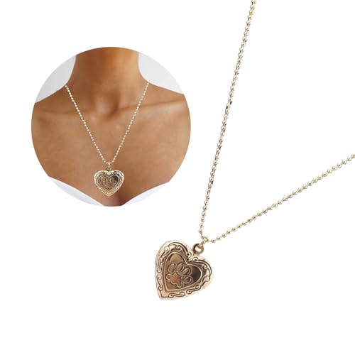 SELVFZ Gedächtnis Halskette Herz Lockerhälfte Halskette Herzkasten Anhänger Halsheilemischungsmaterial Halshalsschmuck Perfekte Geschenk Für Frauen Mädchen SELVFZ Gedächtnis Halskette Herz Lockerhälfte Halskette Herzkasten Anhänger Halsheilemischungsmaterial Halshalsschmuck Perfekte Geschenk Für Frauen Mädchen von SELVFZ