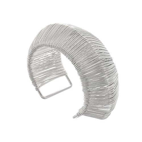 SELVFZ Geometrisches Quadrat Gewebt Offenes Armreif Armband Einstellbares Metall Finish Schmuckgeschenk Für Frauen Mode Accessoire Geometrisch Offener Manschettenschmuck Schmuck von SELVFZ