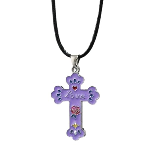 SELVFZ Gothic Liquid Heart Anhänger Halskette Teufel Augenkreuz CHOKER Punk Devil Eye Schlangekette Für Frauen Schmuckzubehör von SELVFZ