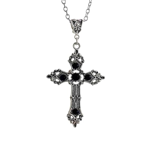 SELVFZ Große Halskette Mit Kristallen Choker Gothic Crucifix Osterschmuck Unisex Crucifix Anhänger Geschenk SELVFZ Große Halskette Mit Kristallen Choker Gothic Crucifix Osterschmuck Unisex Crucifix Anhänger Geschenk von SELVFZ