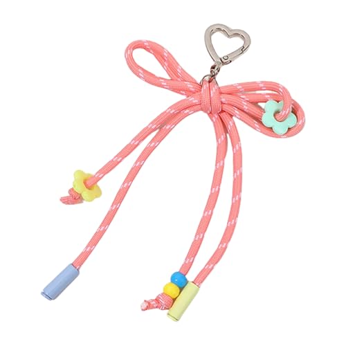 SELVFZ Handgefertigte Süßigkeiten Farbe Geflochtene Bowknot Schlüsselbund Nylon Webenseil Keyring Schmuck Für Modische Frauen Und Studenten Stilvoller Schlüsselhalter von SELVFZ