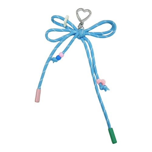 SELVFZ Handgefertigte Süßigkeiten Farbe Geflochtene Bowknot Schlüsselbund Nylon Webenseil Keyring Schmuck Für Modische Frauen Und Studenten Stilvoller Schlüsselhalter von SELVFZ
