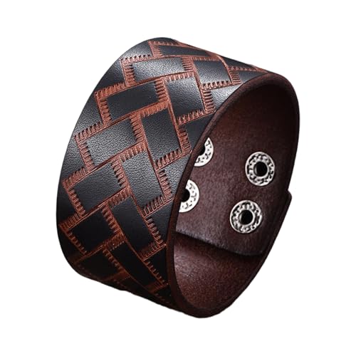 SELVFZ Herrenlegierung Magnetischer Verschluss Ledermanschette Armband Handwebat Designs Komfortable Pass SELVFZ Herrenlegierung Magnetischer Verschluss Ledermanschette Armband Handwebat Designs Komfortable Pass von SELVFZ
